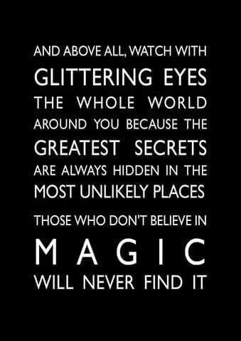 Artylicious Glittering eyes, roald dahl story quote A2 poster art print