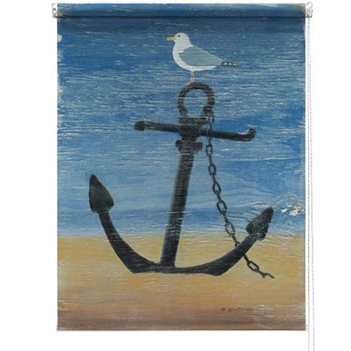 Anchor beach printed blind