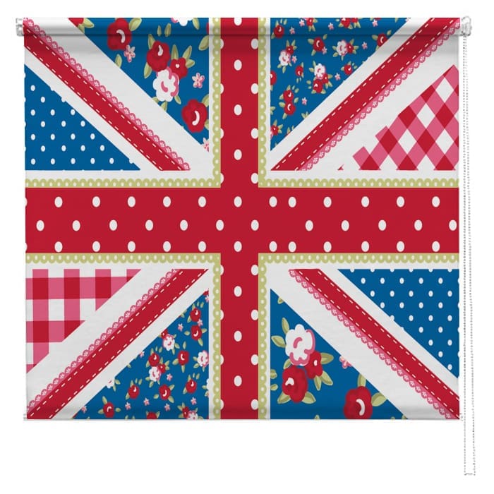 Shabby Chic Union Jack flag printed blind